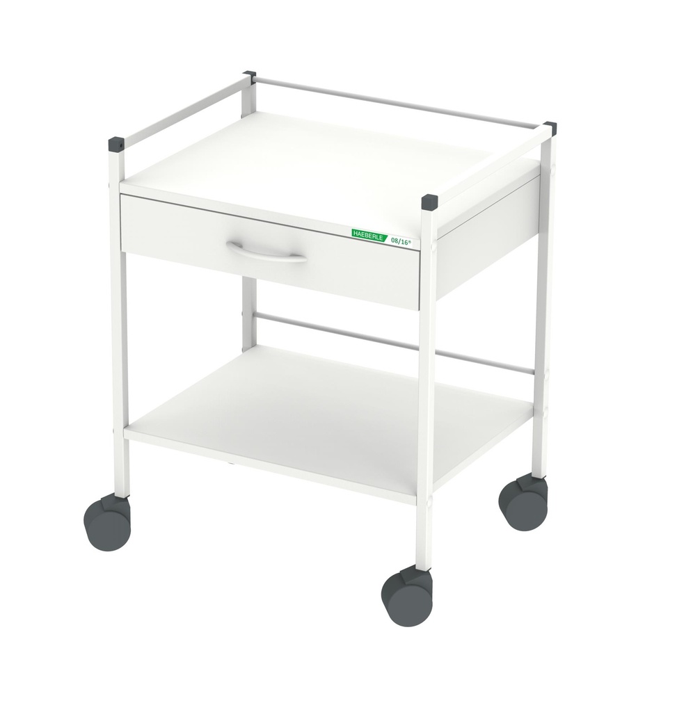 Variocar 08/16 - 60 cm Basiswagen 73 cm hoch, weiß, 1 Schublade 60 x 45 x 73 cm (BxTxH) ohne Rastersystem