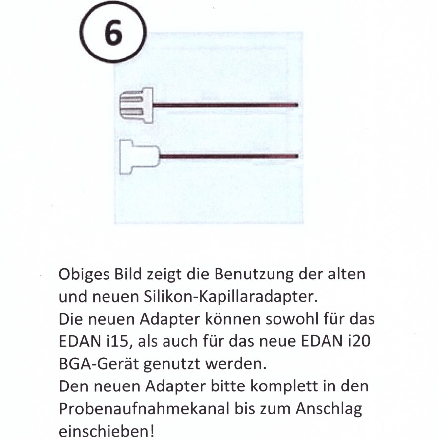 Silikon-Kapillaradapter, für EDAN i15 (100 Stk)
