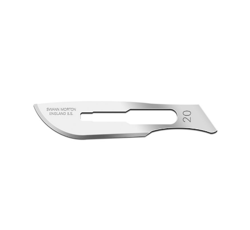 Einmal-Skalpellklingen Swann-Morton Fig. 20 steril (100 Stk)