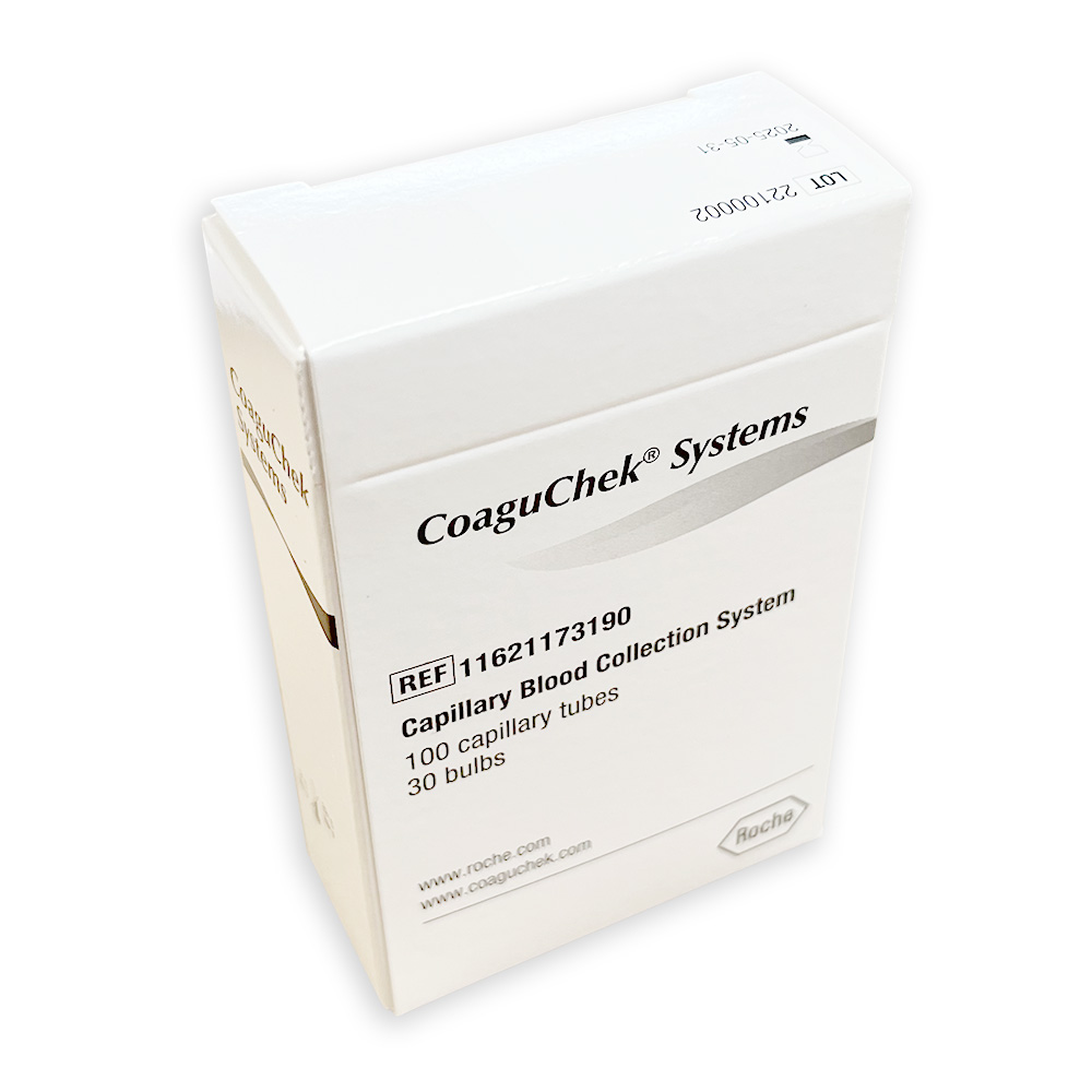 CoaguChek Kapillaren, inkl. 10 Stk. Pipettierhilfen Nr. 11621173190 (100 Stk)