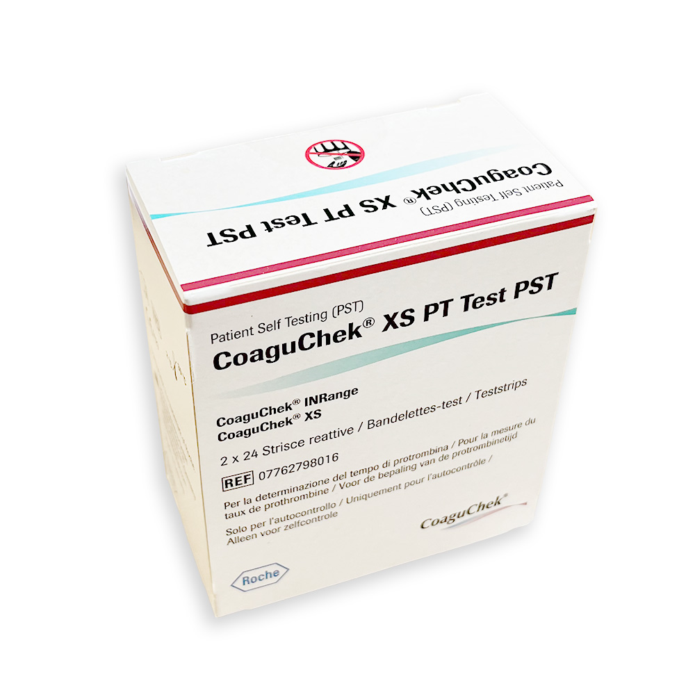 CoaguChek XS PT PST 2x24 Tests, für CoaguChek INRange, Nr. 7762798016 (48 Tests)