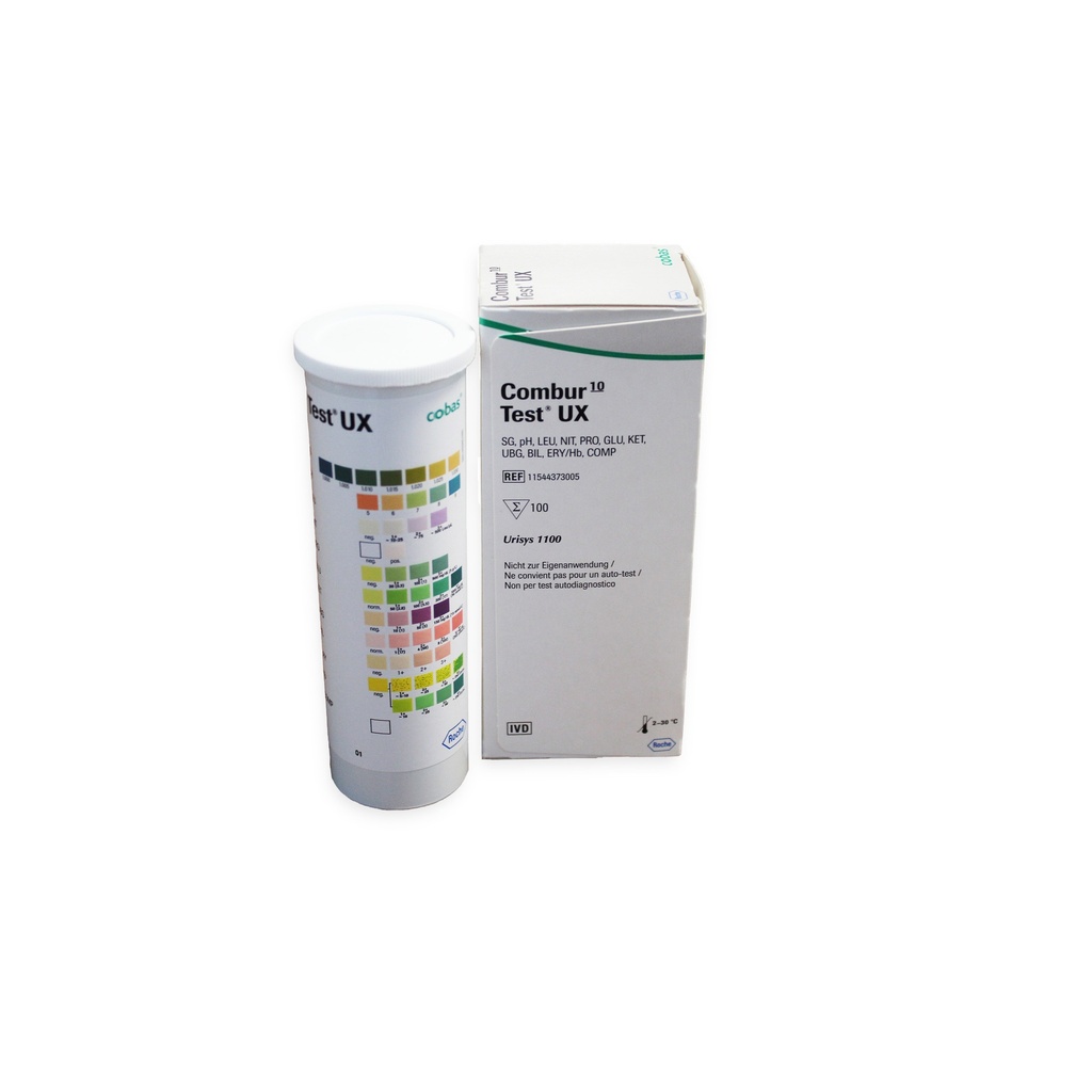 [E24100-121] Combur 10 UX, Harnteststreifen auch für Urisys, Urilux Nr. 11544373005 (100 Stk)