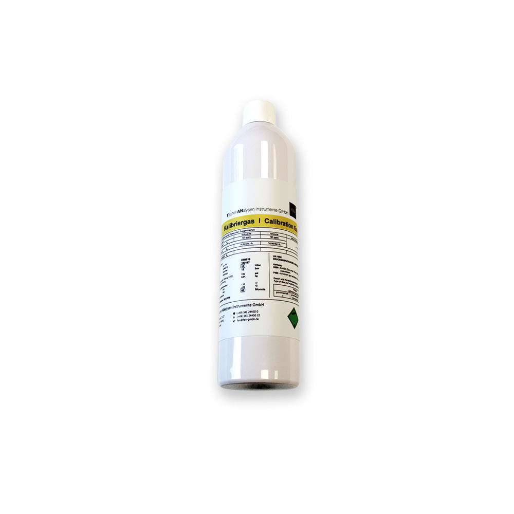 [C02000-110] Eichgas H2 für LactoFan (Kalibriergas) 12 Liter Eichgas in 1 Liter Flasche, 100 ppm H2 in Stickstoff