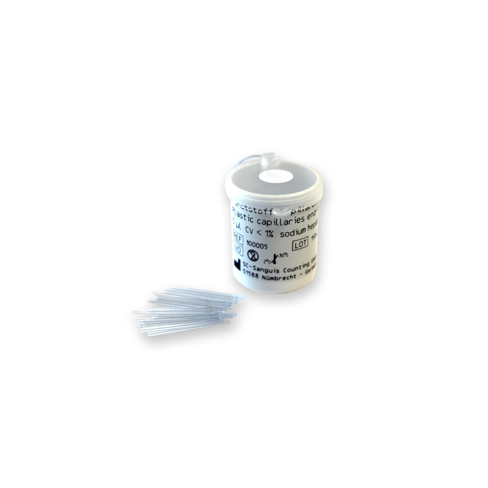 Einmal-Micropipetten, Mikrokapillare minicaps 5 µl na-hep. End-to-End, f. CRP (100 Stk) - ABVERKAUF