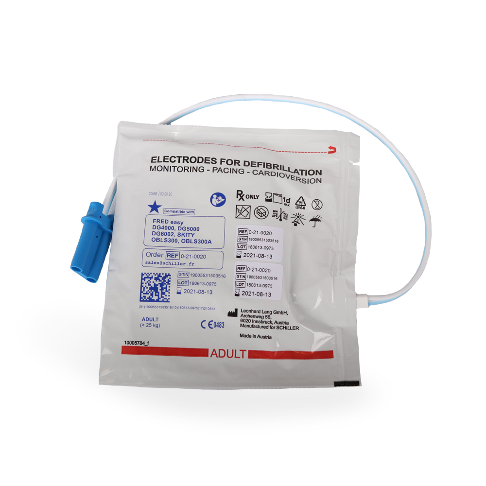 Elektroden für Erwachsene, für FRED easy PAD Defibrillator & Defigard DG 5000 und 4000 (1 Paar)