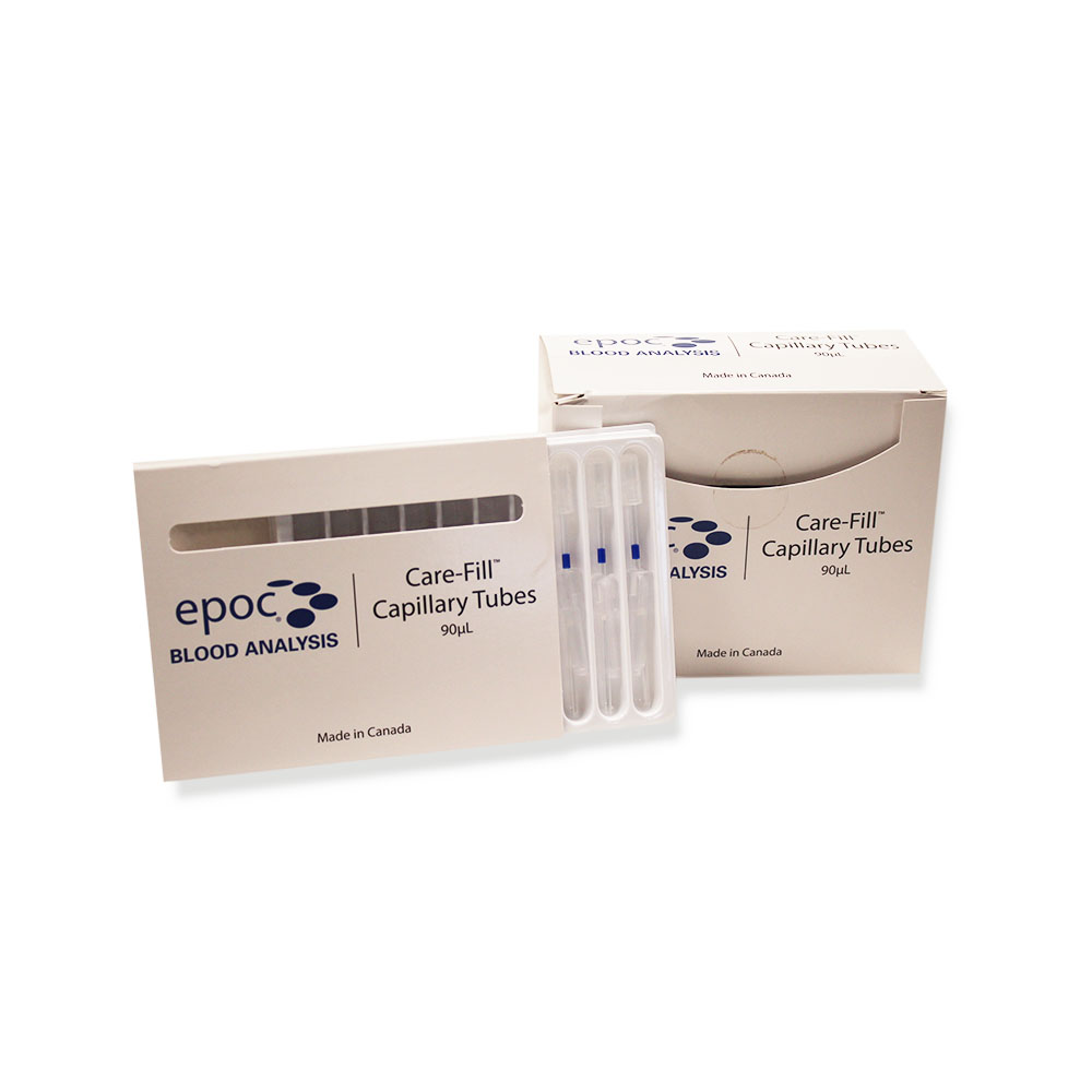 Glaskapillaren 90µl für EPOC Point of Care Blutanalyse (50 Stk)