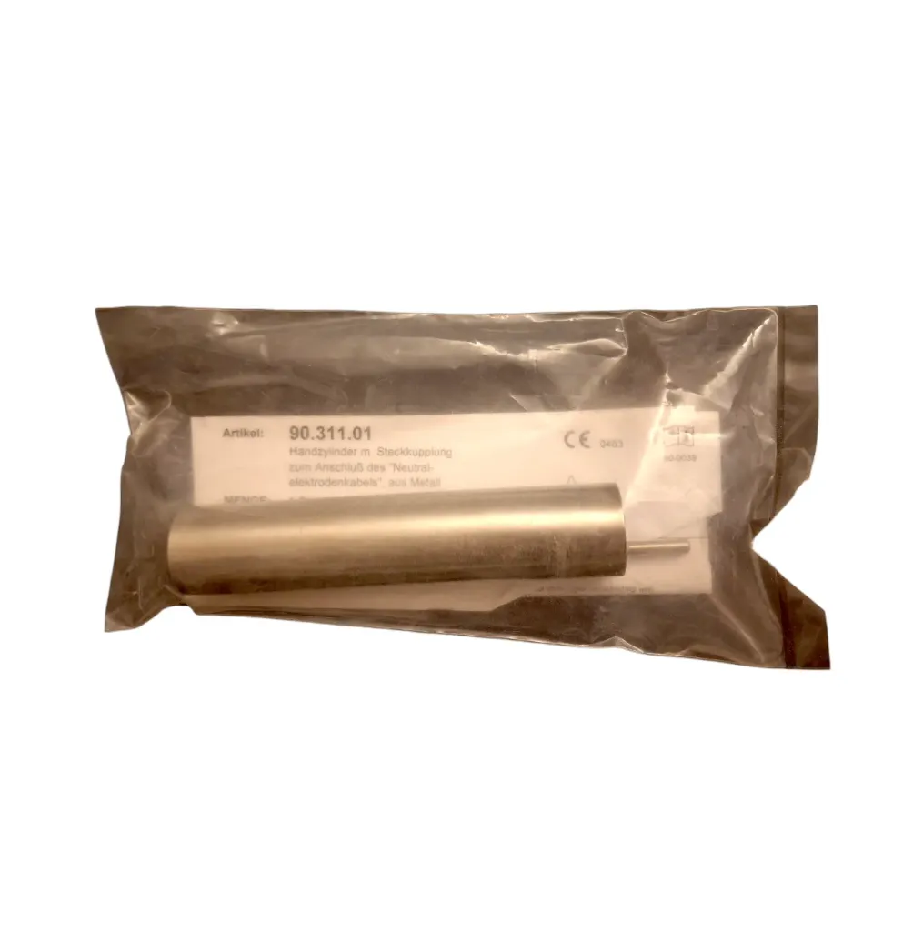 Handzylinder m. Steckkupplung zum Anschluss des "Neutralelektrodenkabels" - ABVERKAUF