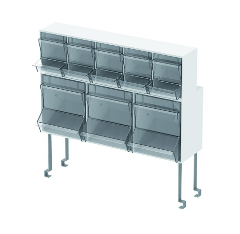 [A04000-007] Injektionsset PicBox 3/5-fach (Kanülenspender) für Wagen Variocar und 08/16 inkl. Konsolträger - 60 cm breit (Nr. 11381)