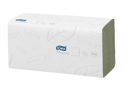[E05102-201] Papierhandtücher 3750x grün, classic-plus, Tork Advanced ZZ, 2-lagig