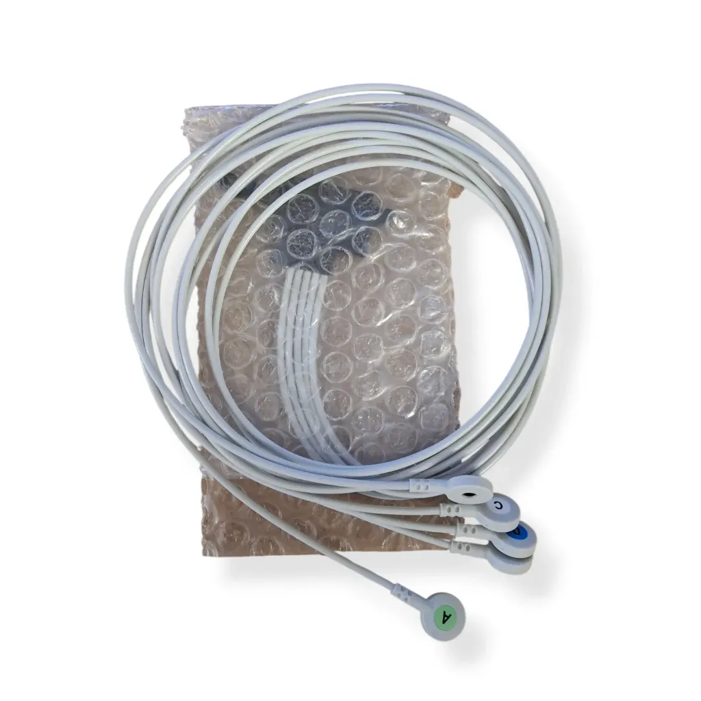 [B02400-176] Patientenkabel 5- adrig, 82cm mit Druckknopf zu medilogAR Rekorder (schwarz)