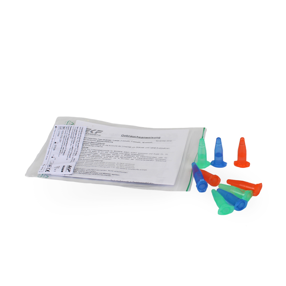 Set Linearitäts-Test Lactat/Glucose 2-7-18 mmol/l, Kontrolle, 9x für BIOSEN / Ebio Basic, Compact