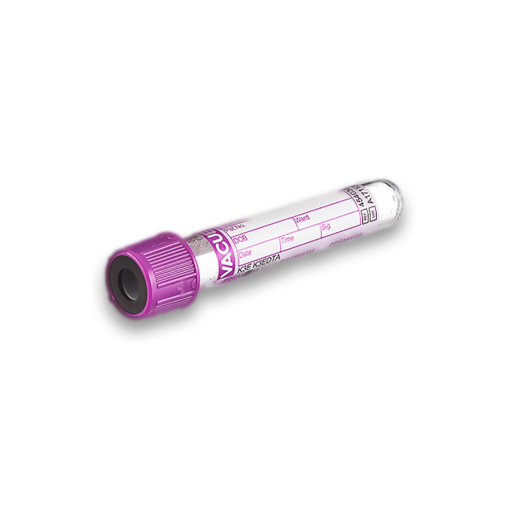 VACUETTE® Röhrchen 4 ml K3E K3 EDTA lila Kappe, schwarzer Ring, PREMIUM, Nr. 454036 (50 Stk)