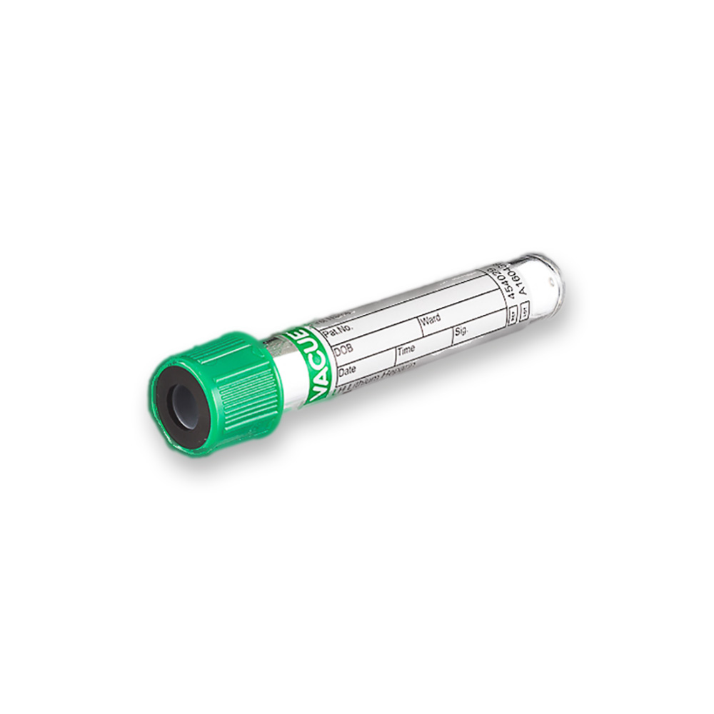 Vacuette® Röhrchen 4 ml LH Lithium-Heparin grüne Kappe, schwarzer Ring, Nr. 454029 (50 Stk)