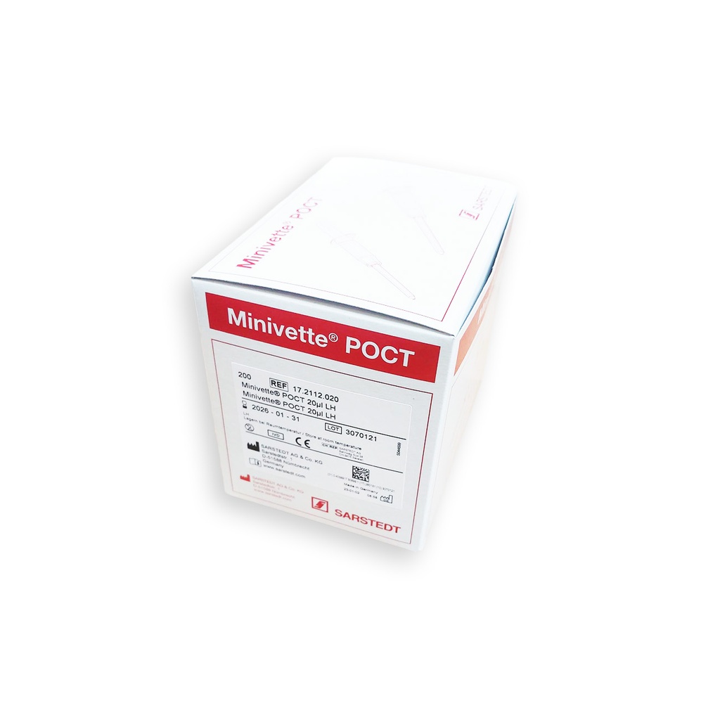 SARSTEDT 20µl Minivette POCT Lithium-Heparin für LumiraDx für D-Dimer & CRP-Messung (200 Stk) ORANGE