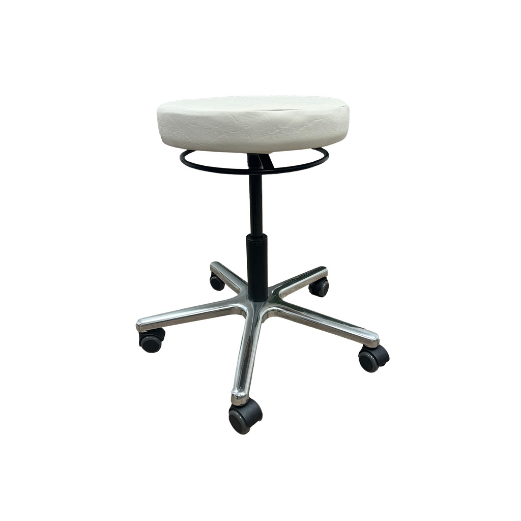 Drehhocker fahrbar mit Ringauslösung, 54 - 72 cm verstellbar, Farbe: eierschale Nr. 12 von Panno-Med