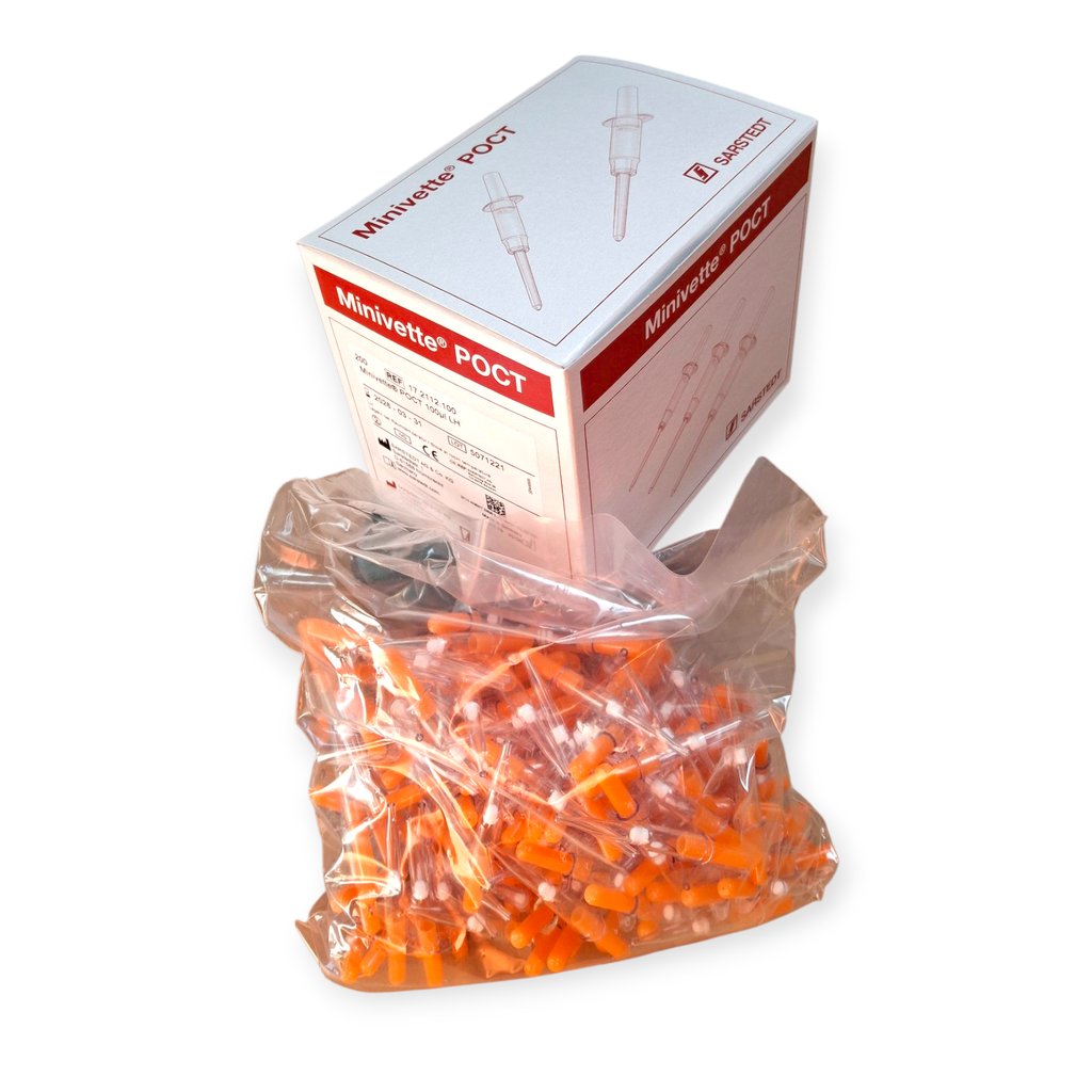 Sarstedt Minivette POCT Lith-Hep, Nennvolumen: 100 µl, Präparierung: Heparin, orange (200 Stk)