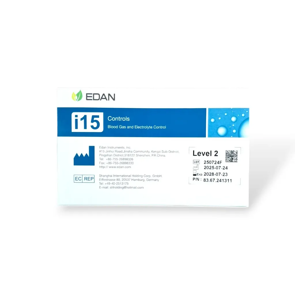[EDA00006] Qualitätskontrolle Level 2, für EDAN i15 (5 Stück á 2,5ml) **mit Kühlakku**