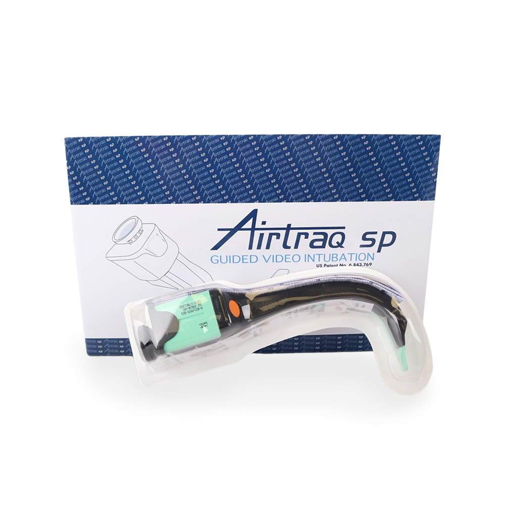 AIRTRAQ Einweg Laryngoskop, klein/Standard Größe 2, grün, für Tuben 6.0 – 7.5