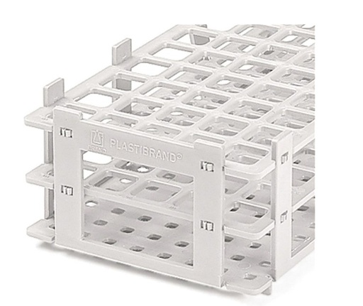 [C07105-006] Reagenzglasgestell, PP, weiß, für 32 Röhrchen bis Ø 25 mm (1 Stk) - ABVERKAUF