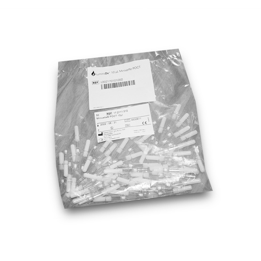[LUM10033] ​​​​​Sarstedt 20µl Minivette POCT für LumiraDx, für SARS-CoV-2 Antikörper Test & INR-Messung (50 Stk) WEISS