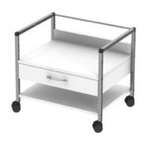 [A04100-250] Variocar 60, Unterfahrwagen 52cm, HOCH, 1 Lade, weiß, mit patentiertem Rastersystem ABVERKAUF
