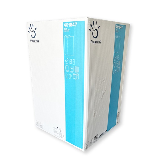 [E05104-847] Papierrolle/Liegenabdeckung, 59cm x 50m, 2-lagig, Zellstoff, hochweiß (VE: 9 Rollen)