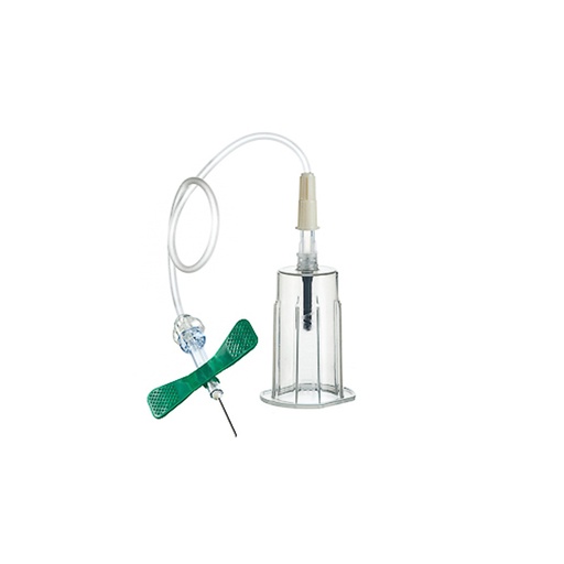 [G04500-851] Sicherheitsblutentnahmeset + Halter 21G x ¾” steril, Schlauchlänge 19 cm, Nr. 450085V1 (35 Stk)
